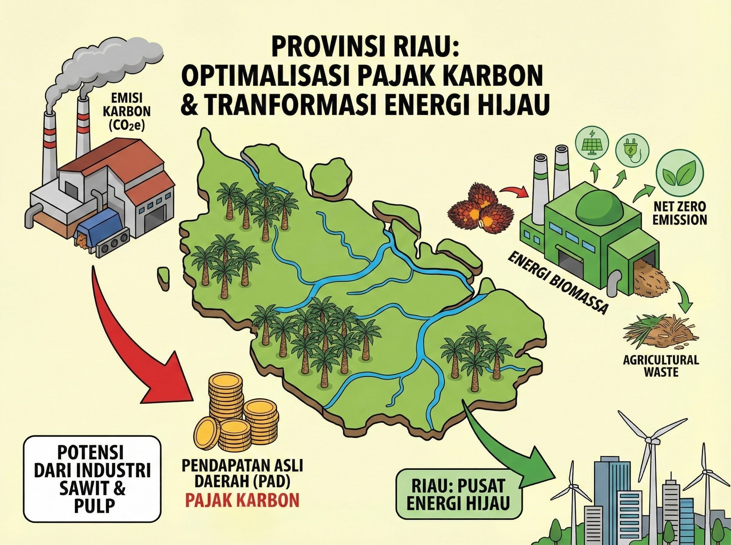 Sumber PAD Dari Sektor Pajak Karbon (CO2e) di Provinsi Riau